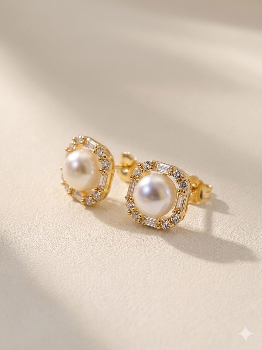 Glacier Freshwater Pearl Studs
